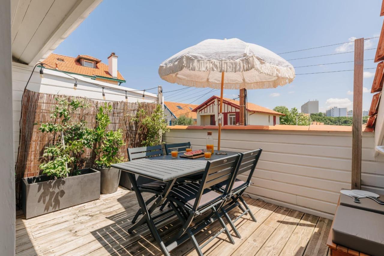Апартаменти Little Bibi Terrace - Cote Des Basques And Private Garage Біарріц Екстер'єр фото