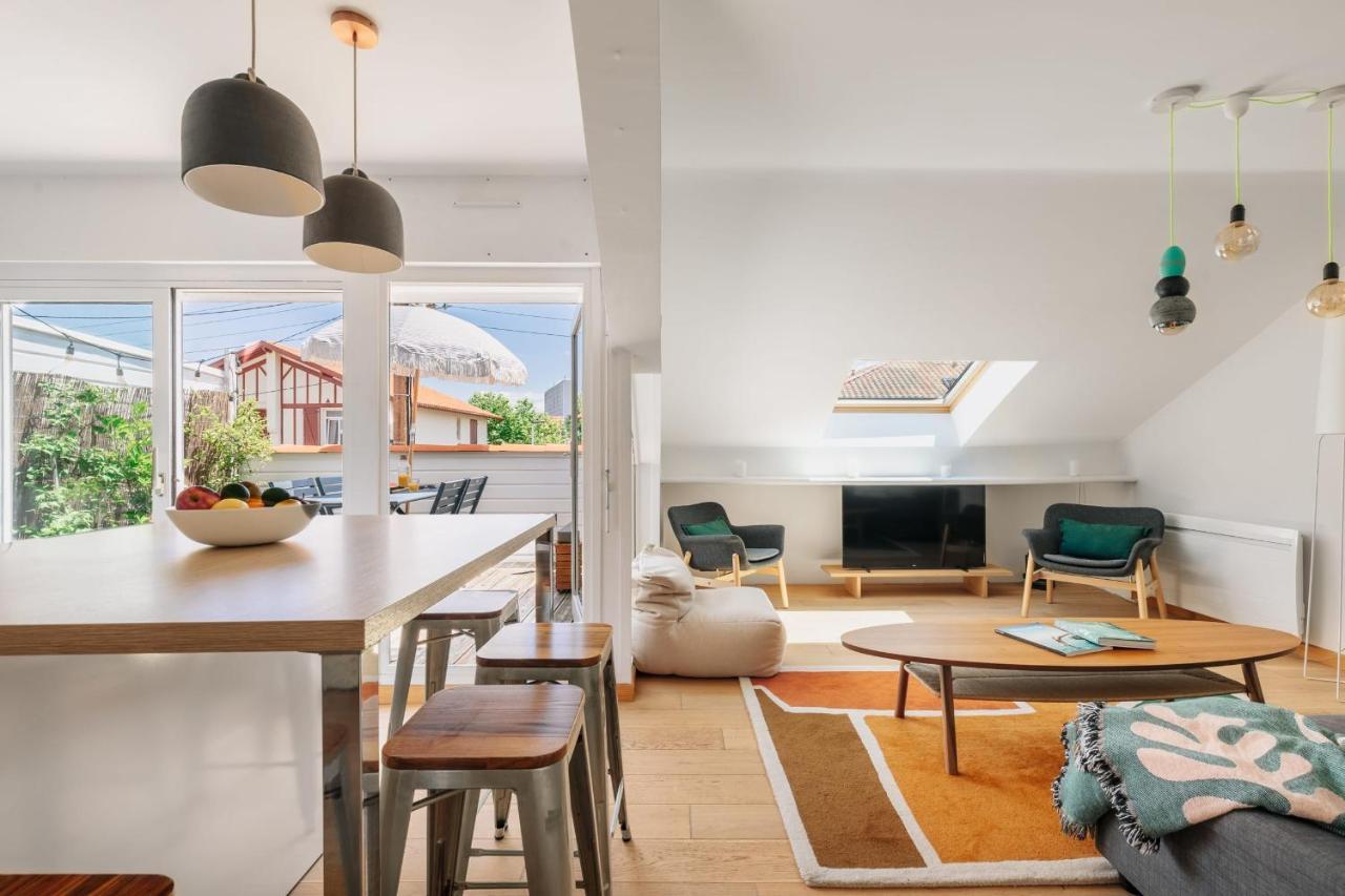 Апартаменти Little Bibi Terrace - Cote Des Basques And Private Garage Біарріц Екстер'єр фото