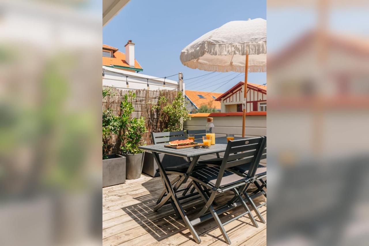 Апартаменти Little Bibi Terrace - Cote Des Basques And Private Garage Біарріц Екстер'єр фото